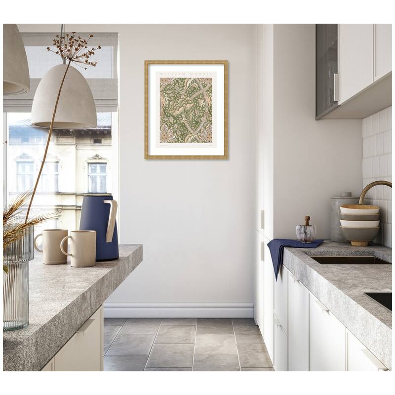 Kate and Laurel Framed Art Poster William Morris Windrush 1883 by The Art Institute of Chicago