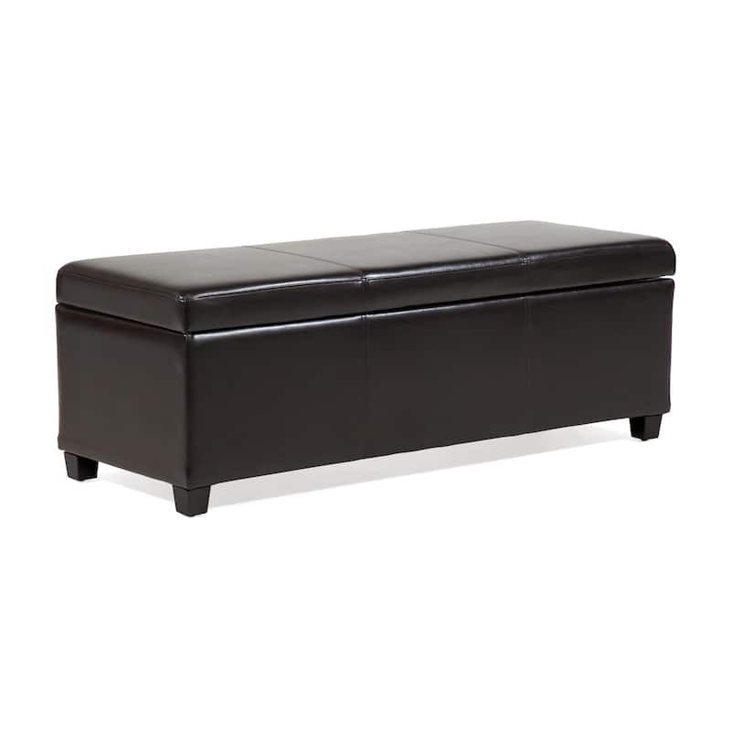 DH Basic Modern Brian 48-inch Rectangular Linen Storage Ottoman Bench by Denhour