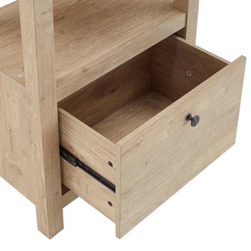 Hinesburg 4-tier/5-tier Adjustable Bookshelf with Drawer by iNSPIRE Q Classic