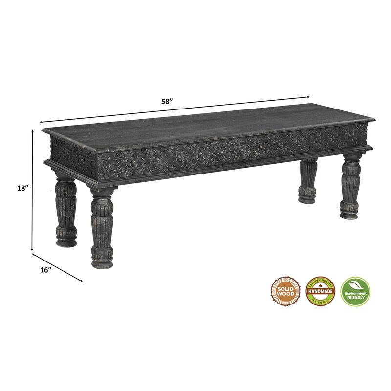 Milton 6-piece Carved Solid Wood Dining Set