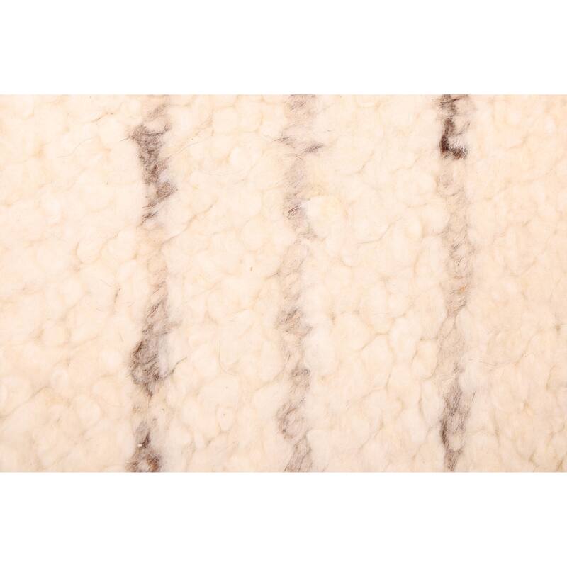 ECARPETGALLERY Hand-knotted Looma Cream Wool Rug - 8'0 x 10'3