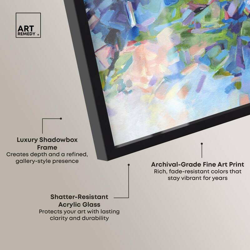 Blue Botanicals Shadowbox by Art Remedy