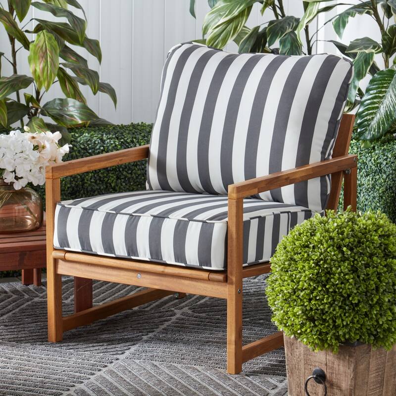 Outdoor 2-Piece Reversible Deep Seat Cushion Set (Cushions Only)