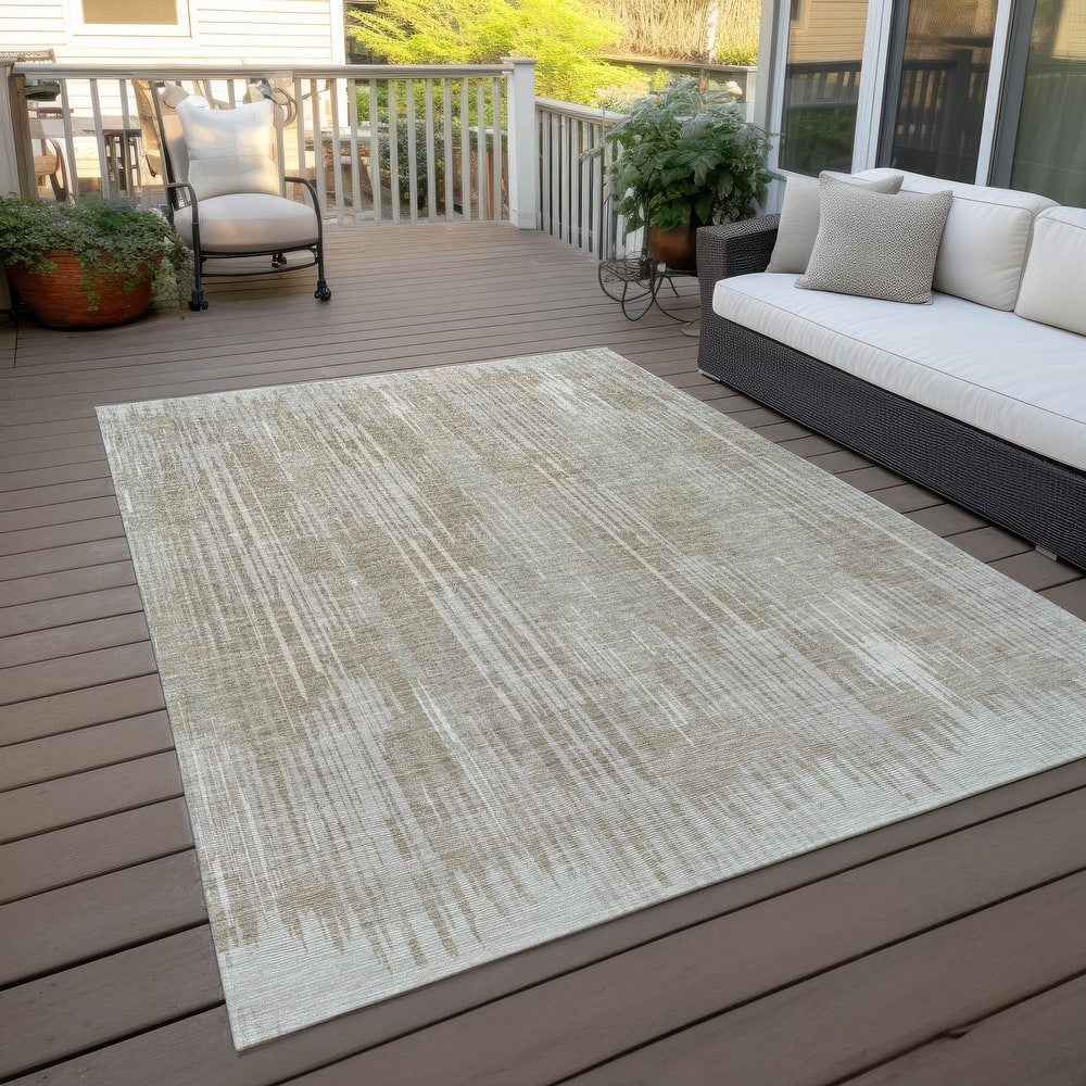 Machine Washable Indoor/ Outdoor Chantille Abstract Ombre Rug