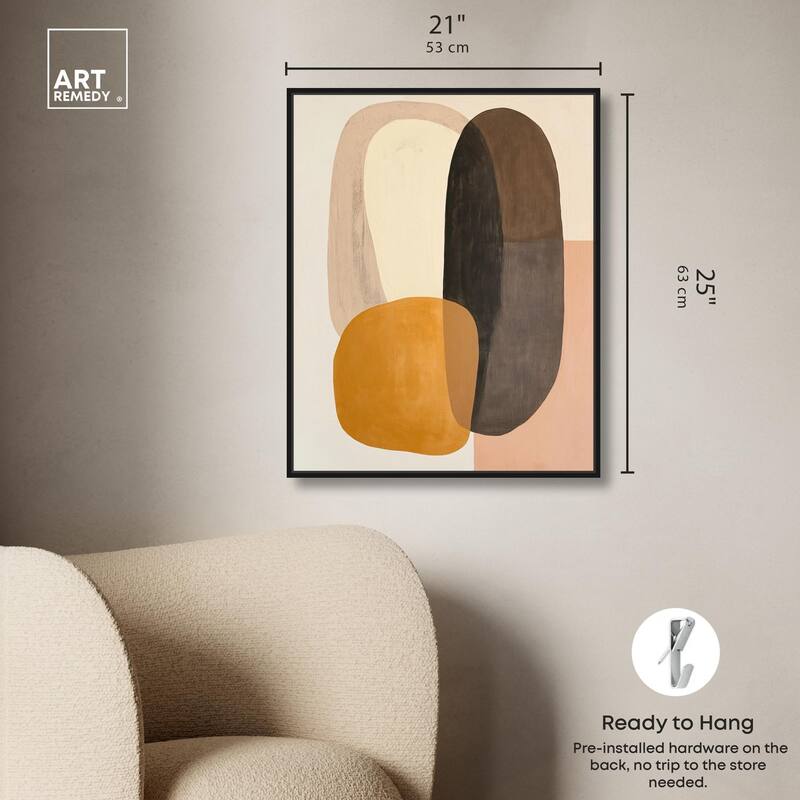 Burnt Ochre Orbit Canvas by Art Remedy
