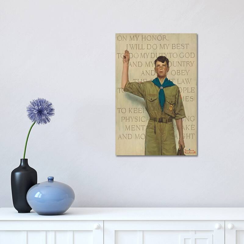iCanvas "I Will Do My Best" by Norman Rockwell Canvas Print - 18x12x1.5