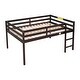 preview thumbnail 28 of 26, Contemporary Design Full Size Low Loft Bed with inclined Ladder and Guardrails, Under Bed Capacious Space, Space-saving, White