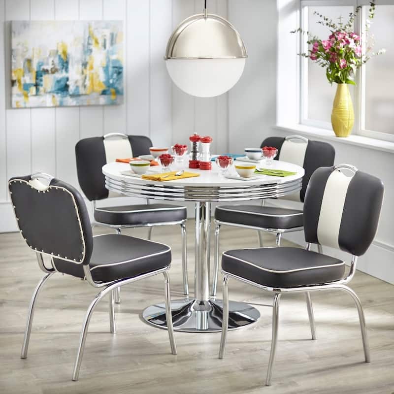 Simple Living Raleigh Retro 5-piece Dining Set - Black