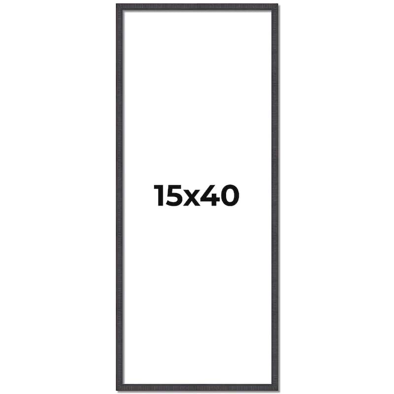 15x40 Frame Brown Solid Wood Picture Frame - Complete Modern Photo