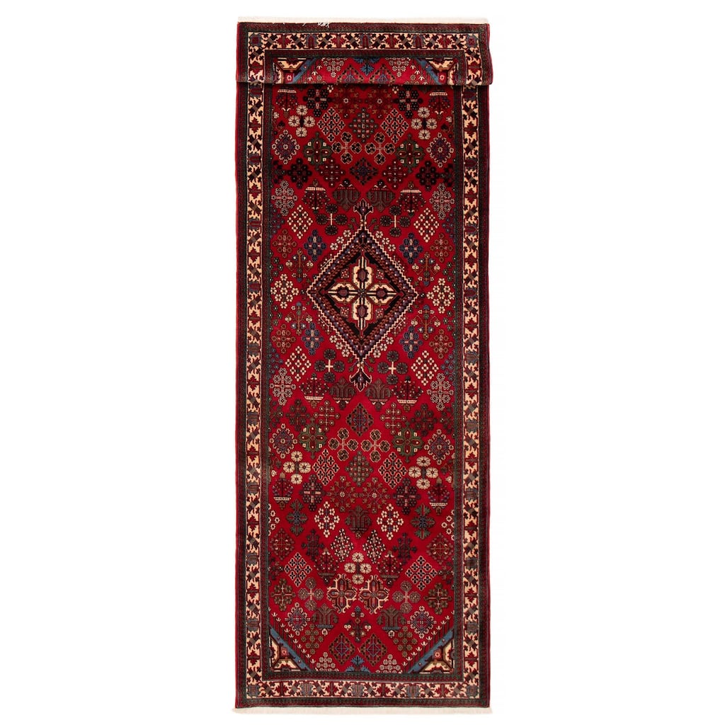 ECARPETGALLERY Hand-knotted Kayseri Vintage Red Wool Rug - 3'10 x 12'10