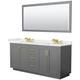Option Dark Gray / White Quartz Top / Brushed Gold