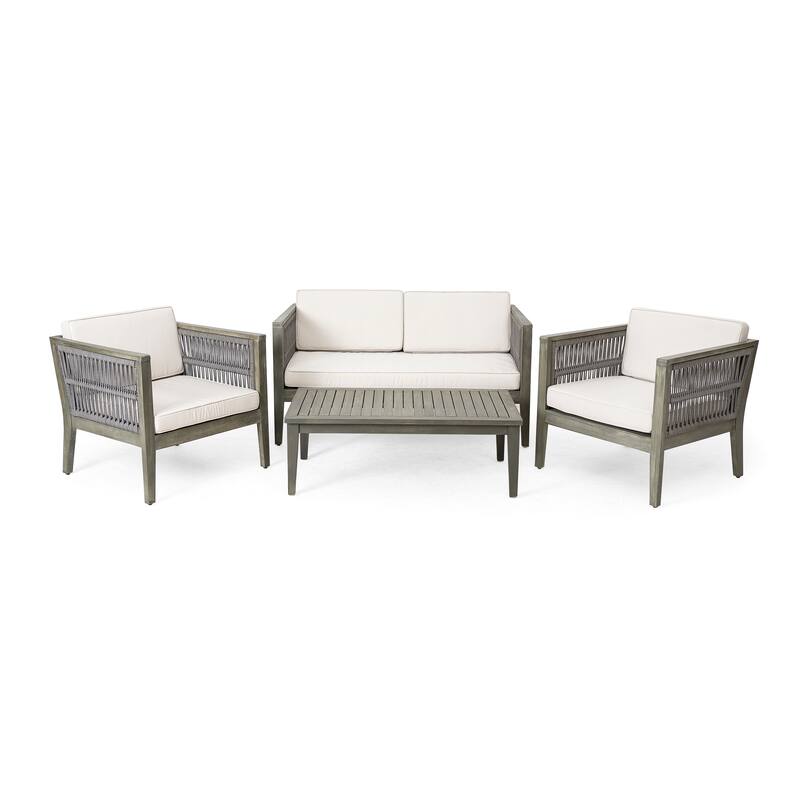 4-Pieces Outdoor Furniture with Coffee Table