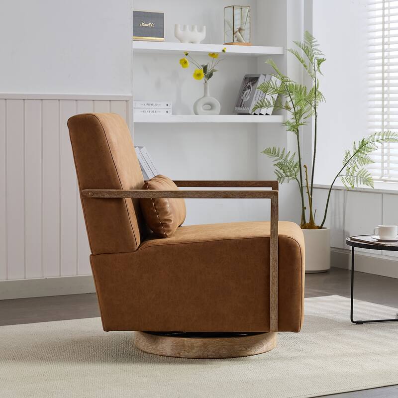 30.3"W 360 Degree Swivel Modern Accent Chair