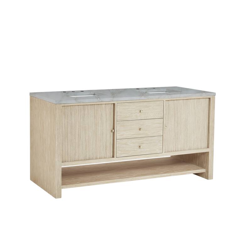 James Martin Vanities Marigot Single 72" Double Vanity, Sunwashed Oak