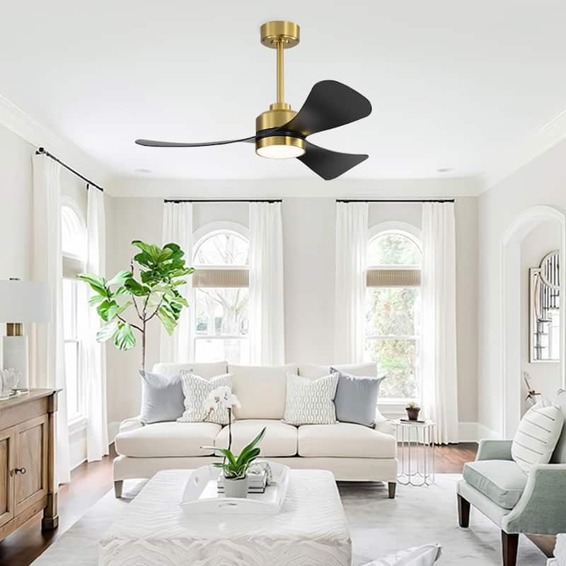 MLiAN 42 inch 3 ABS Blades Smart LED Ceiling Fan with Remote... - 42"