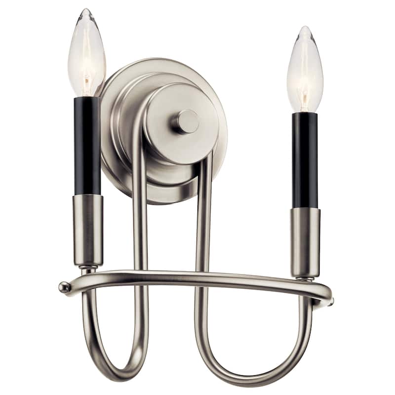 Kichler Lighting Capitol Hill 2-Light Wall Sconce Brushed Nickel