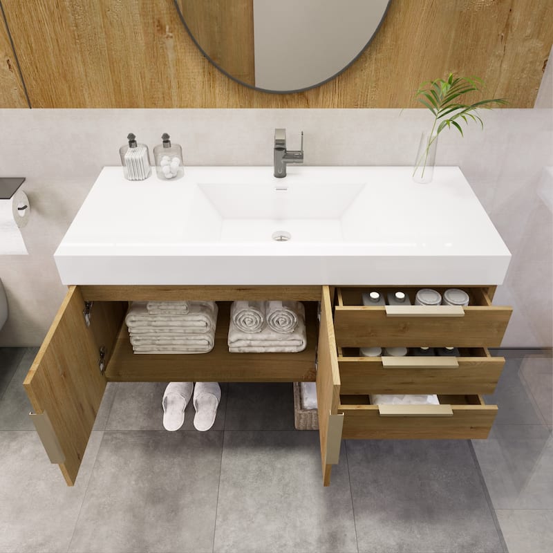 Noble 48" Wall Mounting Vanity with Reinforced Acrylic Sink