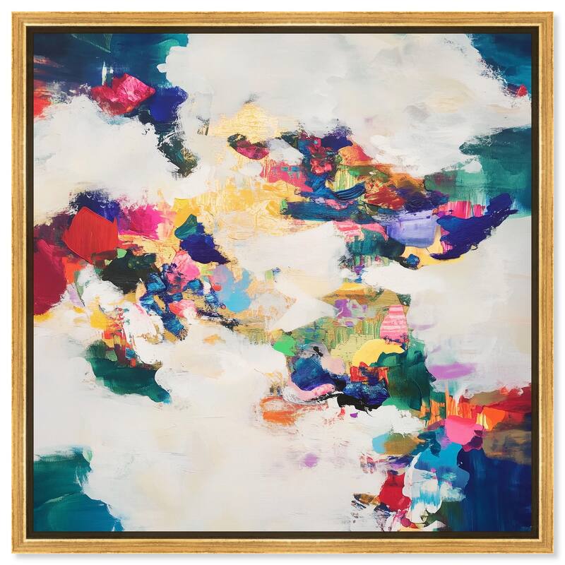 Spectrum Splash Canvas by Art Remedy - Gold - 30" x 30"