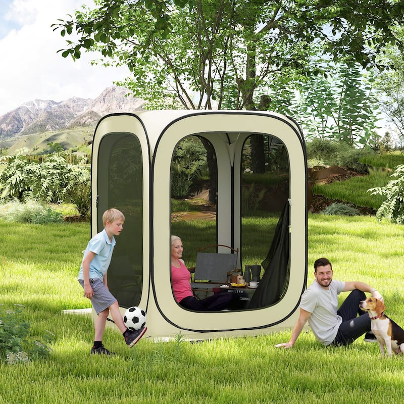 Pop Up Screen Room Tent Quick Setup Portable Outdoor Camping with Sun Protection - 70.9" L x 70.9" W x 86.6" H