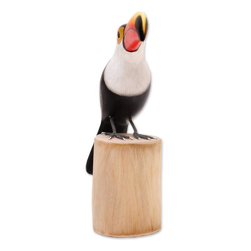 Novica Handmade Tropical Toucan Wood Sculpture