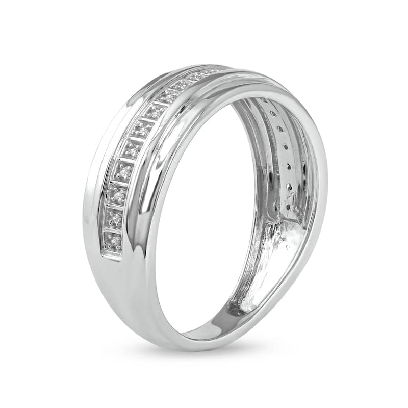 IGI Certified 1/20ct TDW Diamond Wedding Band in 10k Gold for Men