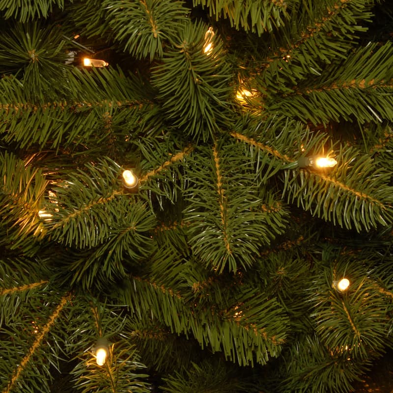 National Tree Company 6.5 ft. Downswept Douglas Slim Tree with Dual Color LED Lights - 6.5 Foot