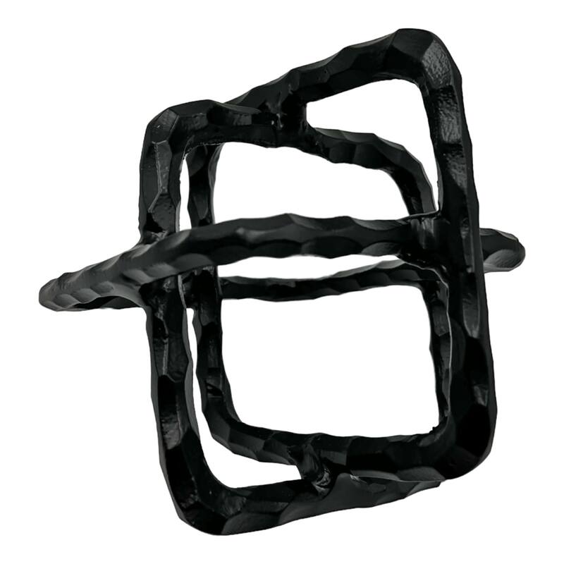 Decorative Handmade Aluminum 7.5 inch Square Sculpture - 7 x 7 x 7.5 in