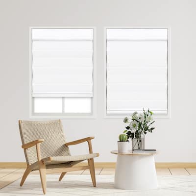 72-inch White Insulating Cordless Roman Shade