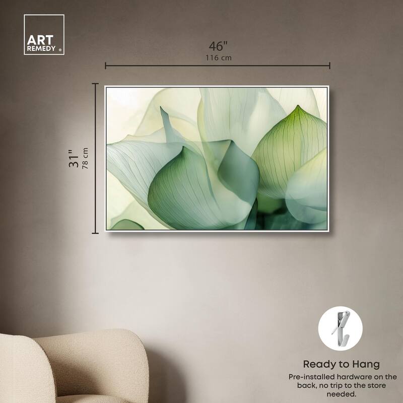 Translucent Floral Layers Canvas by Art Remedy