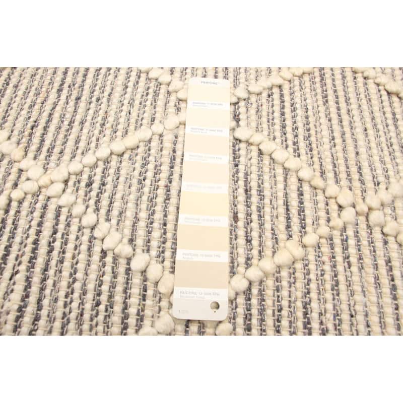 ECARPETGALLERY Braid weave Sienna Cream Wool Rug - 5'0 x 8'0