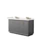 Option Dark Gray, Bronze Trim, White Quartz Top
