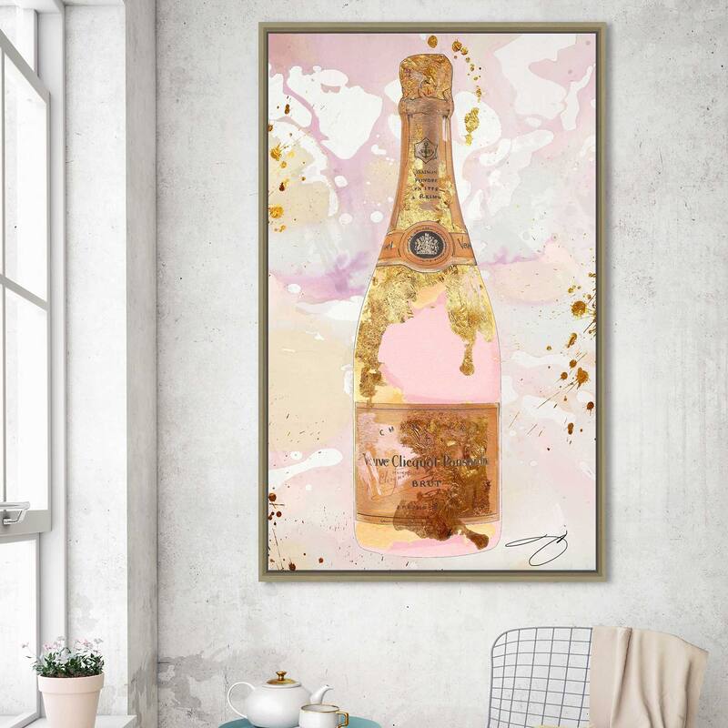 "Pink Champs" by Jodi Print on Floating Canvas
