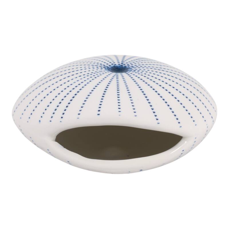 Round Shell Ceramic Vase - Stylish Dotted Pattern Flower Vase