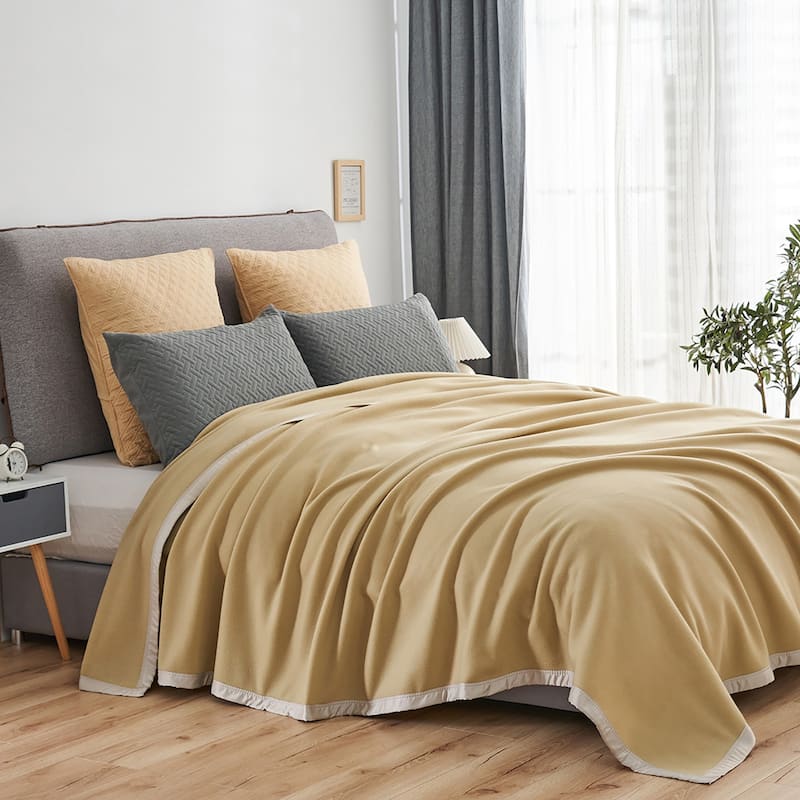 All Seasons Year Round Sheet Blanket with Satin Hem