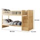 preview thumbnail 6 of 4, Catherine Twin over Twin Bunk Bed, Storage Step, Natural Brown, Solid Wood