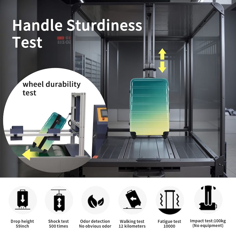 Hardshell Luggage Sets 3 Piece Gradient Color Expandable Suitcase with Spinner Wheels and TSA Lock Lightweight 20" 24" 28"