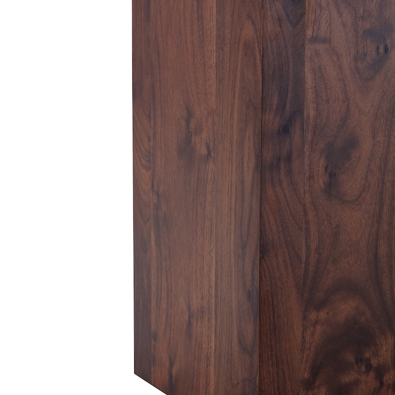 Roomfitters Cube MDF Coffee Table with Walnut Grain Finish, 12"x12"x20" Stylish Accent Table for Versatile Spaces