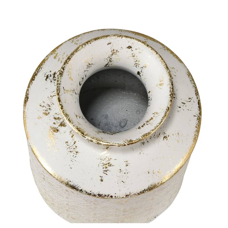 Elk Home Ardoz Antique White Metal 6.25 Inch Wide Vase