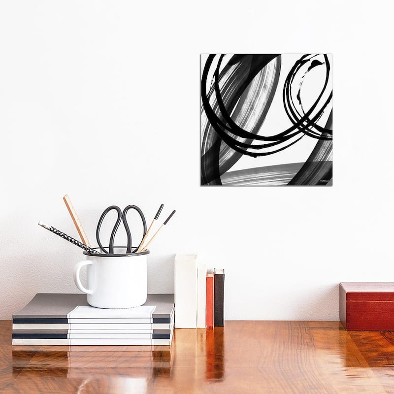 iCanvas "Black and White Pop I" by Dan Meneely Canvas Print - 12x12x0.75