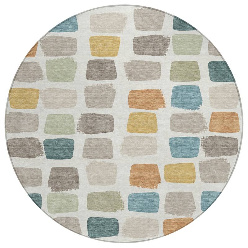 Machine Washable Indoor/ Outdoor Casual Hoppy Chantille Rug