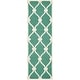 preview thumbnail 25 of 54, SAFAVIEH Handmade Cambridge Sinda Modern Moroccan Wool Rug 2'6" x 10' Runner - Teal/Ivory - Runner
