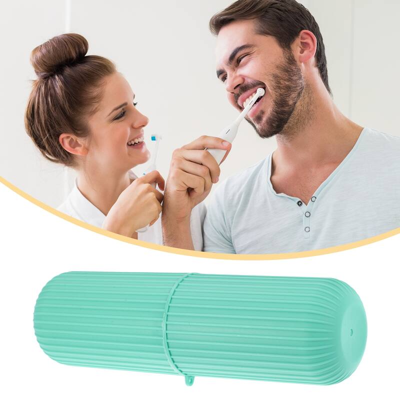 Portable Toothbrush Organizer Cases Toothbrush Holder 7.60"x2.44"x2.24" - Green