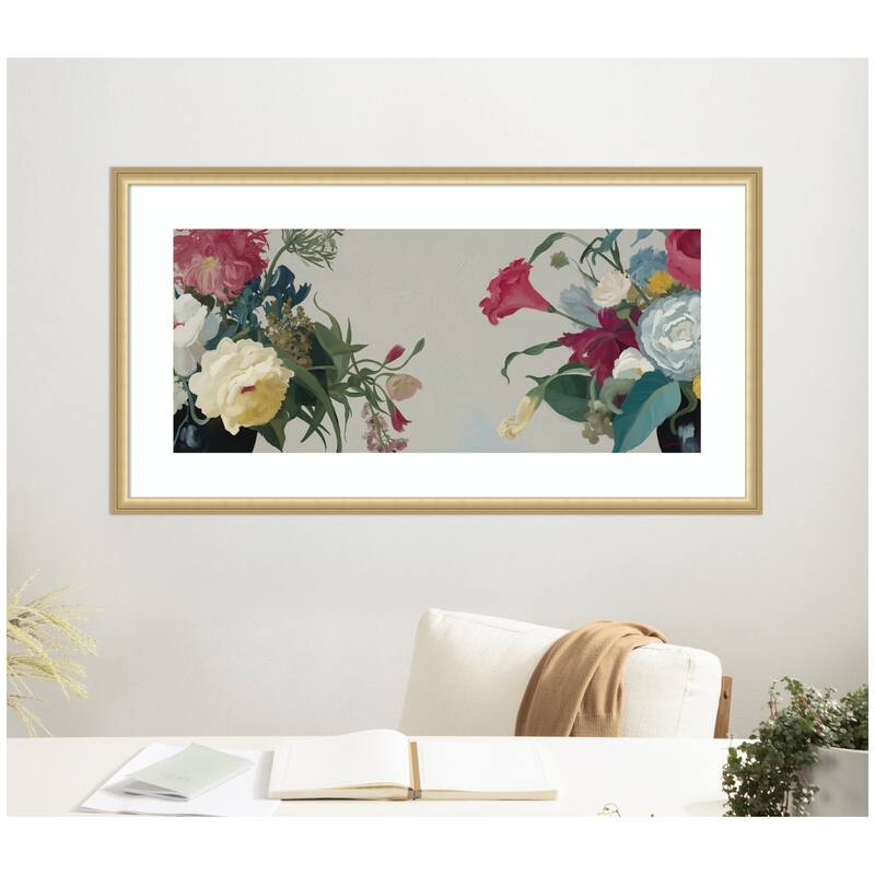 Kate and Laurel Framed Art Romantic Blooms by Mary Sparrow