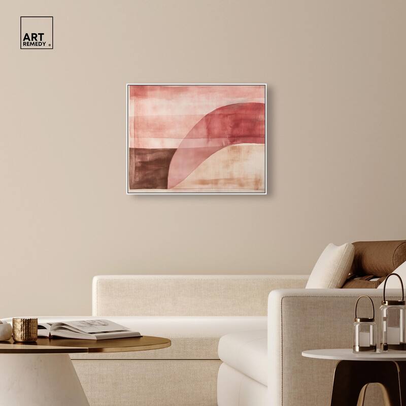 Faded Crimson Canvas by Art Remedy