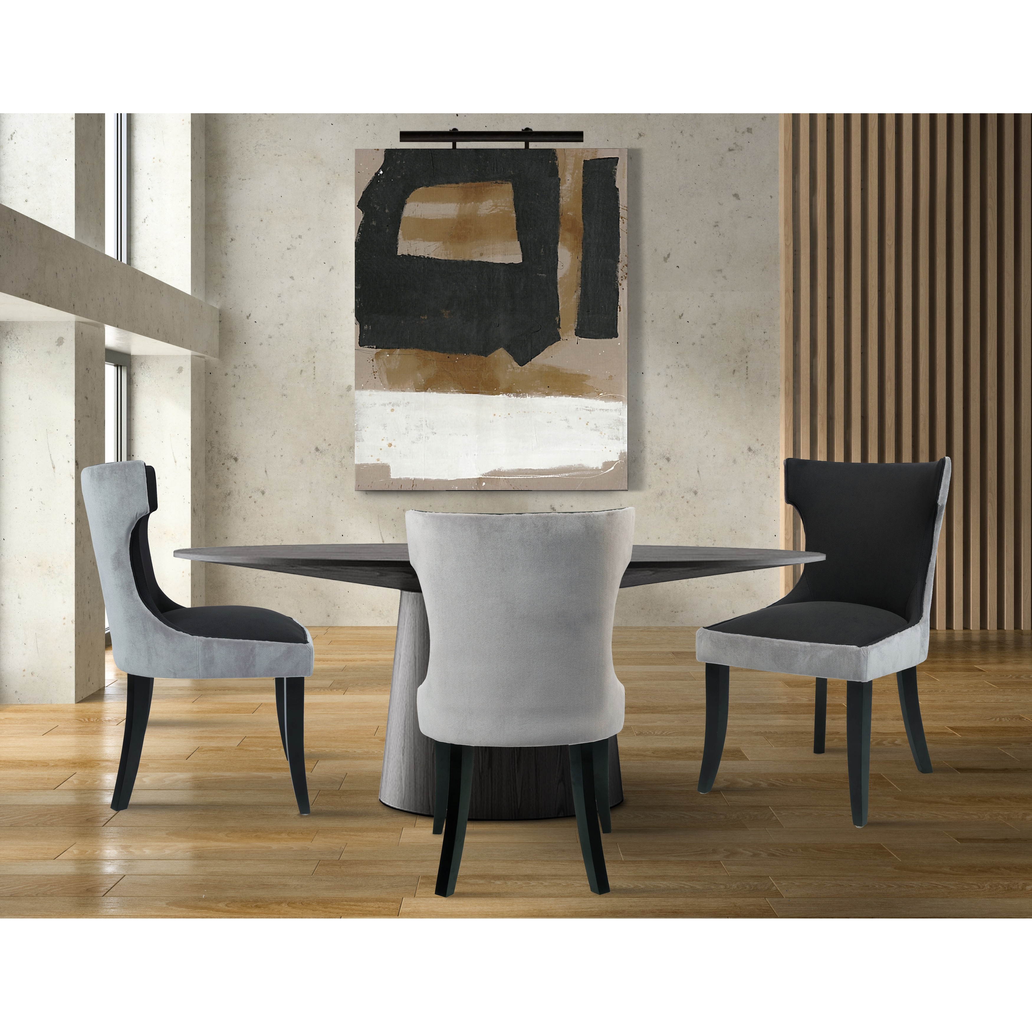 Chic Home Zeke 2 Piece Dining Side Chair In Pu Leather Espresso Wood Frame Overstock 17761823 Black