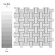 preview thumbnail 6 of 17, Merola Tile Metro Basketweave White w/ Glossy White Dot 11-3/4" x 11-3/4" Porcelain Mosaic Floor and Wall Tile