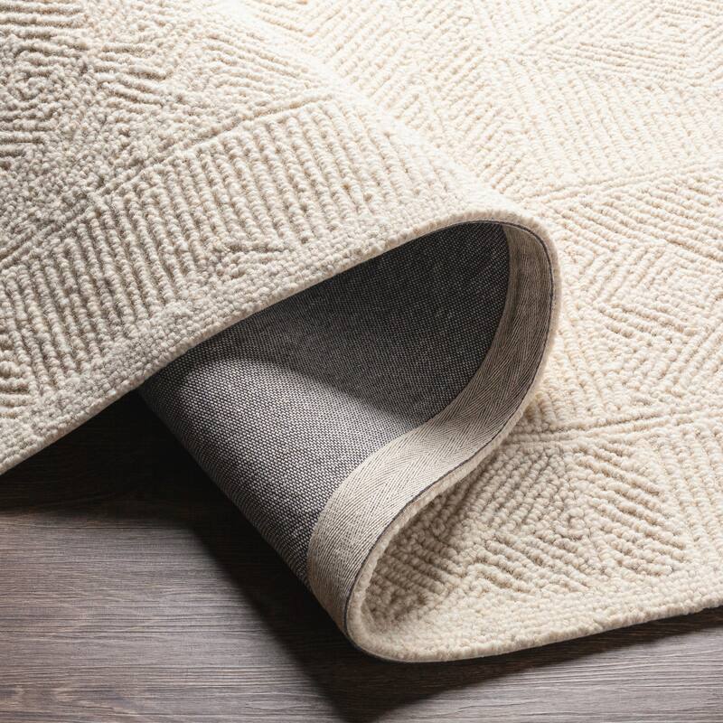 Livabliss Sarada Handmade Boho Geometric Wool Area Rug
