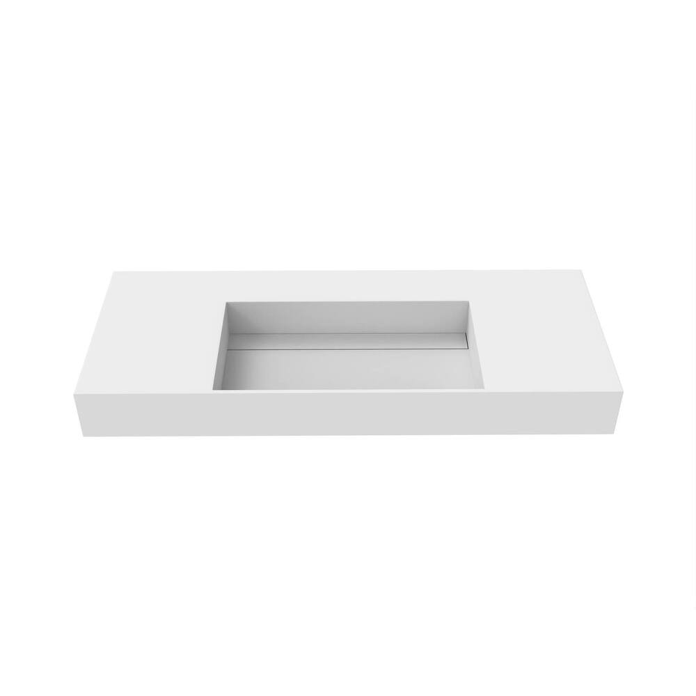 Juniper Stone Solid Surface Wall-Mounted Vessel Sink