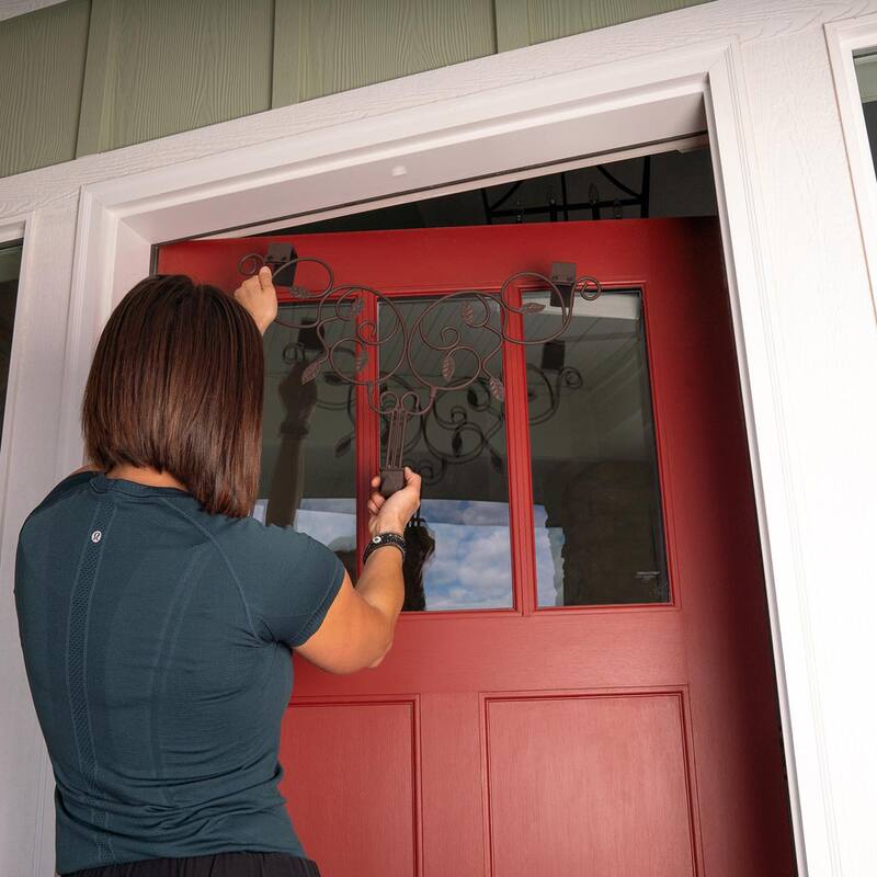 Adjustable Wreath Hanger for Door - Ivy (Brown) - Brown