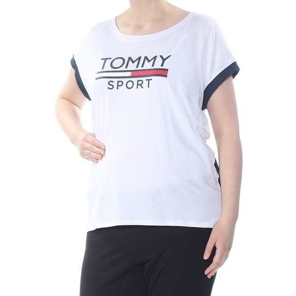 tommy hilfiger t shirt women's logo white